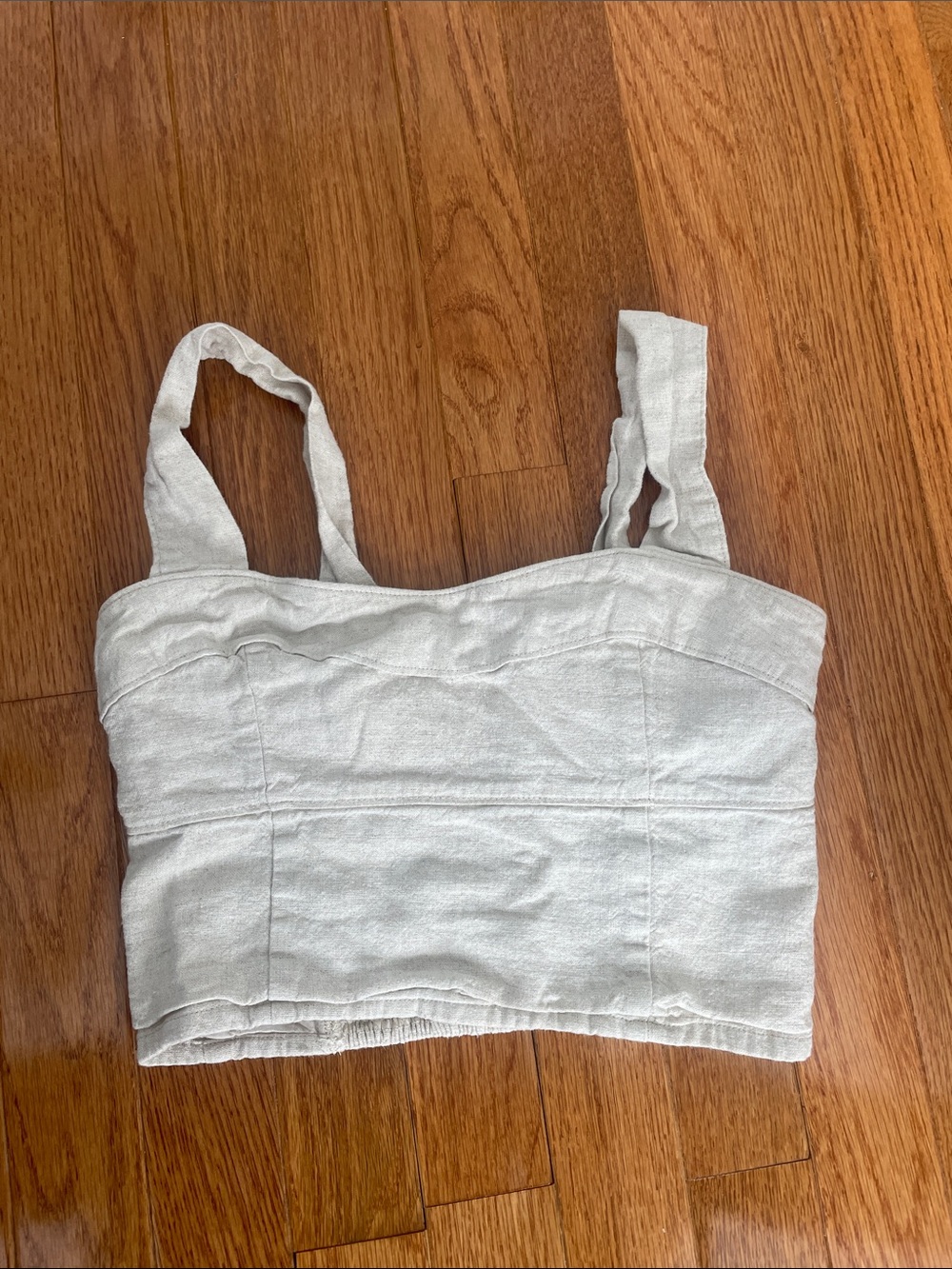 Abercrombie & Fitch Light Taupe Smocked Top